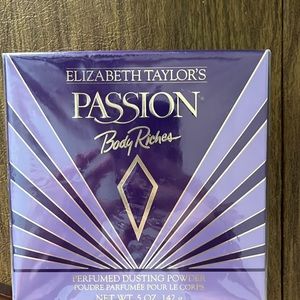 Elizabeth Taylor’s Passion Body Riches dusting powder. NIB